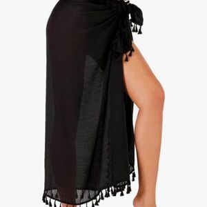 Elegant Black Swim Sarong NWT